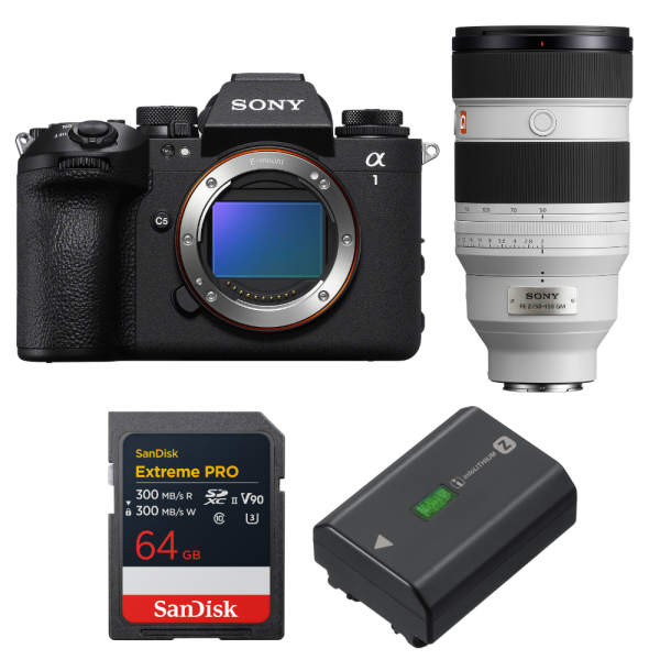 Sony alpha 1 II + FE 50-150mm f/2 GM + 1 SanDisk 64GB Extreme PRO UHS-II SDXC + Sony NP-FZ100-1
