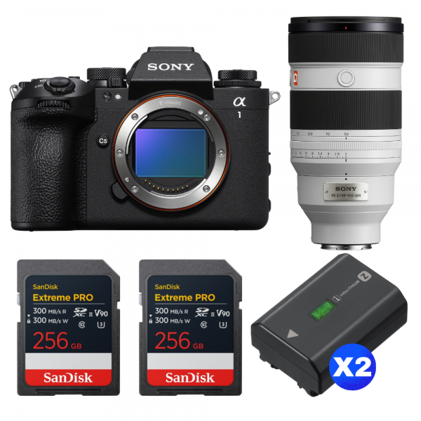 Sony alpha 1 II + FE 50-150mm f/2 GM + 2 SanDisk 256GB Extreme PRO UHS-II SDXC + 2 Sony NP-FZ100-1