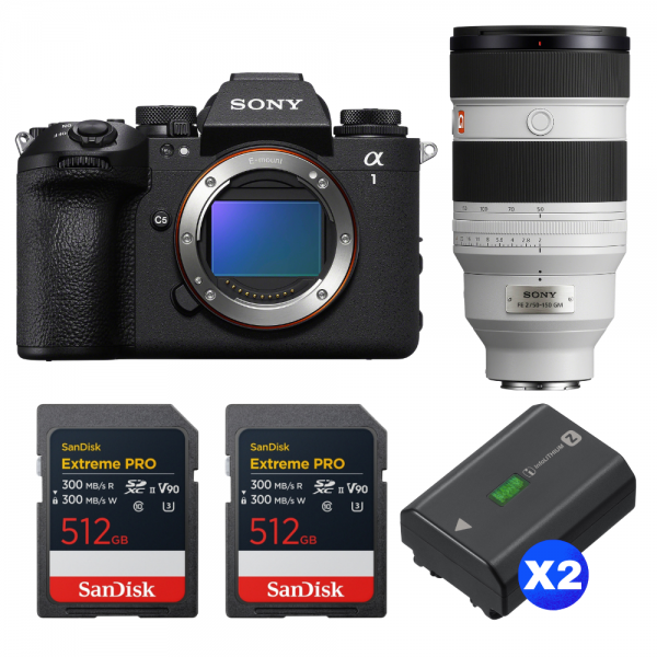 Sony alpha 1 II + FE 50-150mm f/2 GM + 2 SanDisk 512GB Extreme PRO UHS-II SDXC + 2 Sony NP-FZ100-1