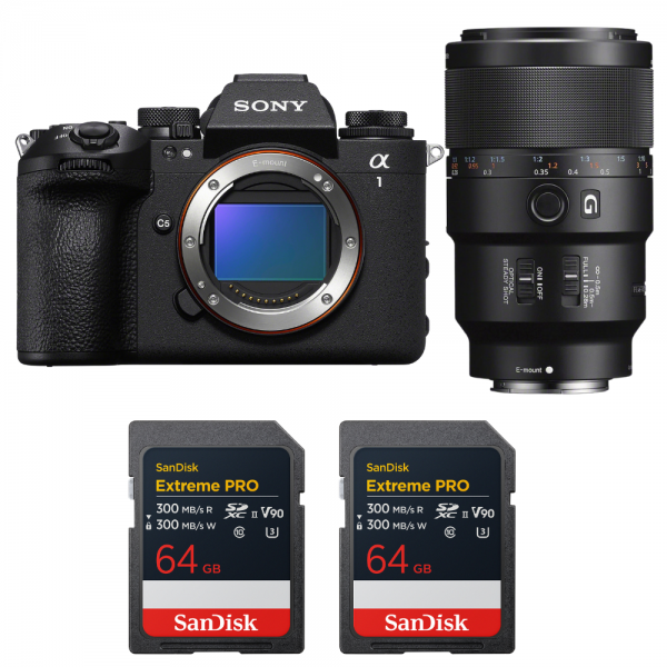 Sony alpha 1 II + FE 90mm f/2.8 Macro G OSS + 2 SanDisk 64GB Extreme PRO UHS-II SDXC-1