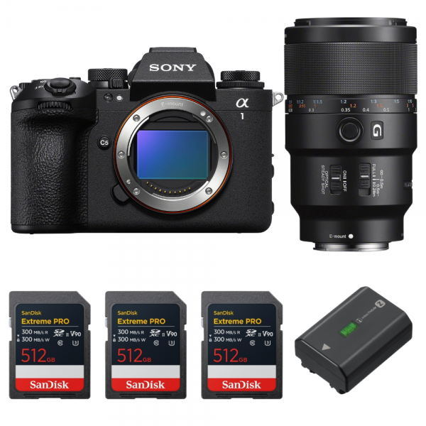 Sony alpha 1 II + FE 90mm f/2.8 Macro G OSS + 3 SanDisk 512GB Extreme PRO UHS-II SDXC + Sony NP-FZ100-1