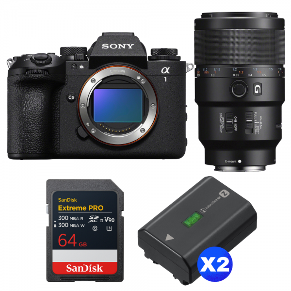 Sony alpha 1 II + FE 90mm f/2.8 Macro G OSS + 1 SanDisk 64GB Extreme PRO UHS-II SDXC + 2 Sony NP-FZ100-1