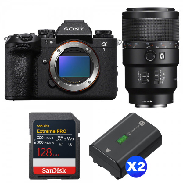 Sony alpha 1 II + FE 90mm f/2.8 Macro G OSS + 1 SanDisk 128GB Extreme PRO UHS-II SDXC + 2 Sony NP-FZ100-1