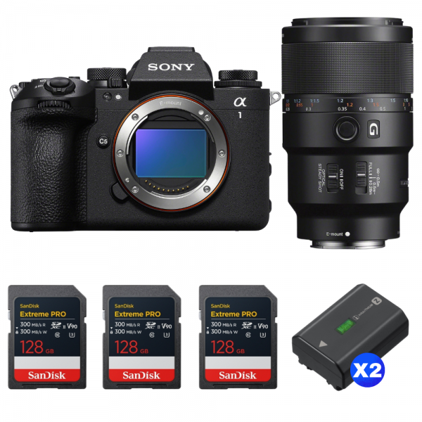 Sony alpha 1 II + FE 90mm f/2.8 Macro G OSS + 3 SanDisk 128GB Extreme PRO UHS-II SDXC + 2 Sony NP-FZ100-1