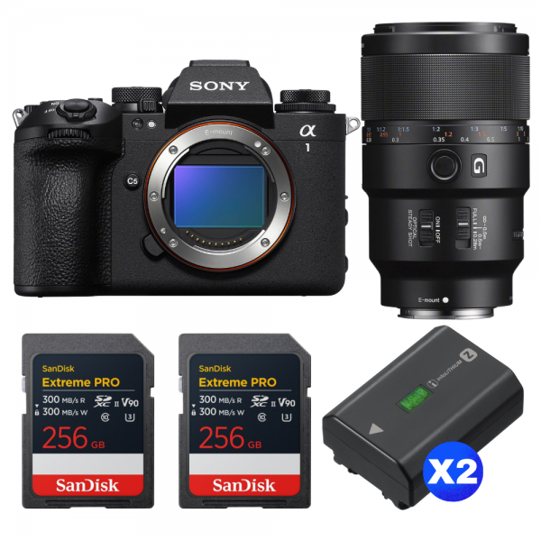 Sony alpha 1 II + FE 90mm f/2.8 Macro G OSS + 2 SanDisk 256GB Extreme PRO UHS-II SDXC + 2 Sony NP-FZ100-1