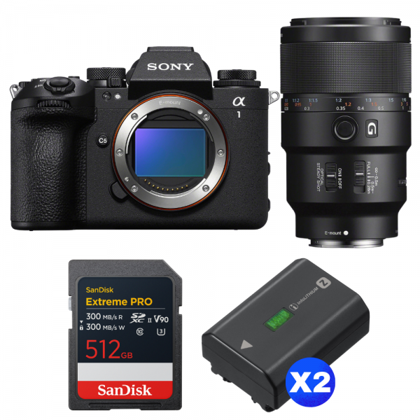 Sony alpha 1 II + FE 90mm f/2.8 Macro G OSS + 1 SanDisk 512GB Extreme PRO UHS-II SDXC + 2 Sony NP-FZ100-1