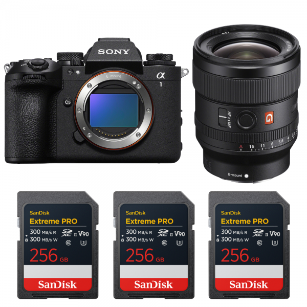 Sony alpha 1 II + FE 24mm f/1.4 GM + 3 SanDisk 256GB Extreme PRO UHS-II SDXC-1