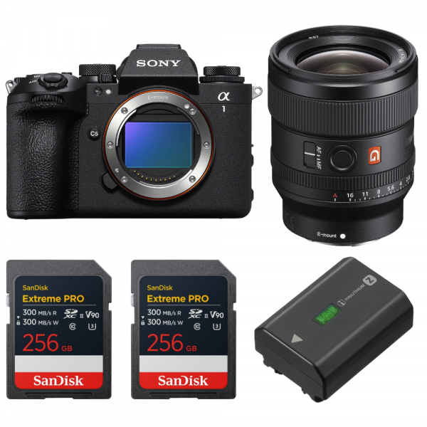 Sony alpha 1 II + FE 24mm f/1.4 GM + 2 SanDisk 256GB Extreme PRO UHS-II SDXC + Sony NP-FZ100-1