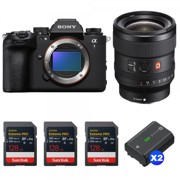 Sony alpha 1 II + FE 24mm f/1.4 GM + 3 SanDisk 128GB Extreme PRO UHS-II SDXC + 2 Sony NP-FZ100-1