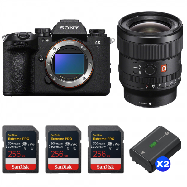 Sony alpha 1 II + FE 24mm f/1.4 GM + 3 SanDisk 256GB Extreme PRO UHS-II SDXC + 2 Sony NP-FZ100-1
