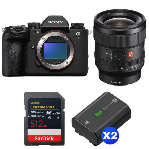 Sony alpha 1 II + FE 24mm f/1.4 GM + 1 SanDisk 512GB Extreme PRO UHS-II SDXC + 2 Sony NP-FZ100-1