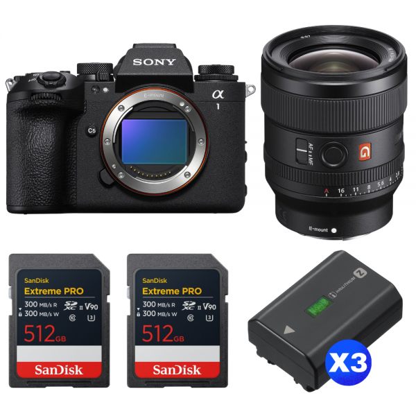 Sony alpha 1 II + FE 24mm f/1.4 GM + 2 SanDisk 512GB Extreme PRO UHS-II SDXC + 3 Sony NP-FZ100-1
