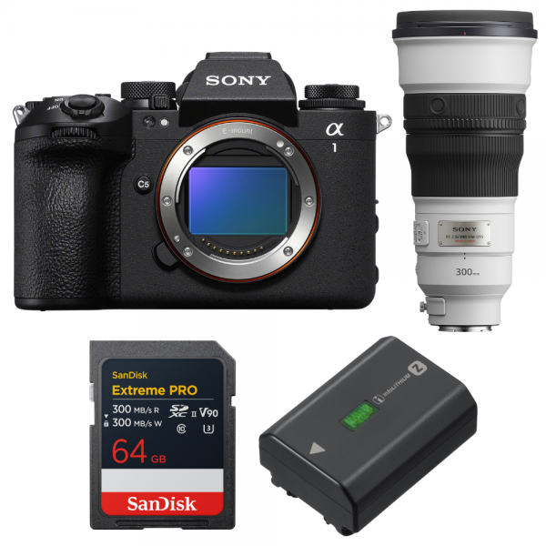 Sony alpha 1 II + FE 300mm f/2.8 GM OSS + 1 SanDisk 64GB Extreme PRO UHS-II SDXC + Sony NP-FZ100-1