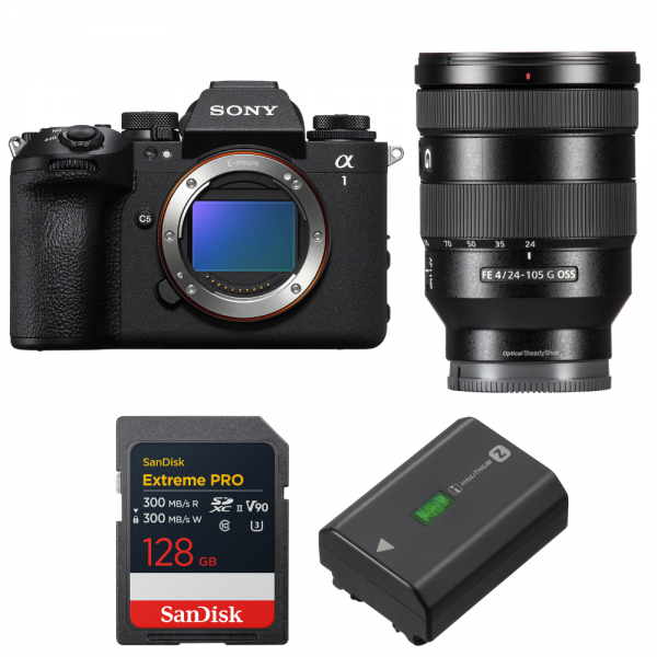 Sony alpha 1 II + FE 24-105mm f/4 G OSS + 1 SanDisk 128GB Extreme PRO UHS-II SDXC + Sony NP-FZ100-1