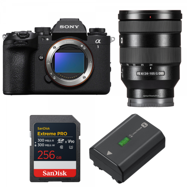 Sony alpha 1 II + FE 24-105mm f/4 G OSS + 1 SanDisk 256GB Extreme PRO UHS-II SDXC + Sony NP-FZ100-1