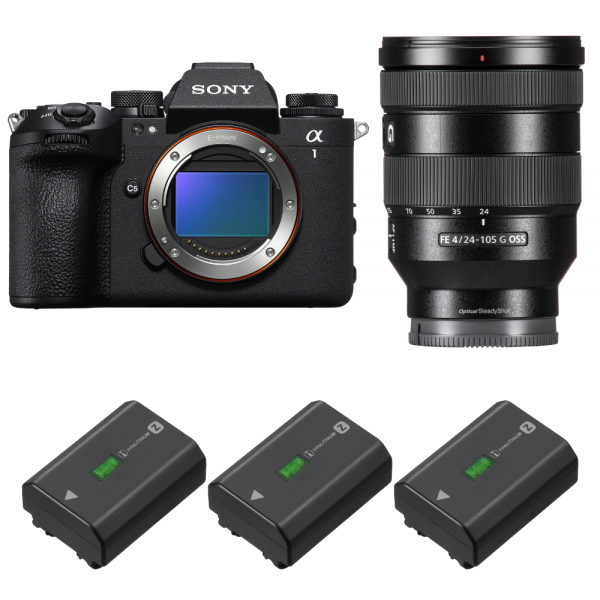 Sony alpha 1 II + FE 24-105mm f/4 G OSS + 3 Sony NP-FZ100-1