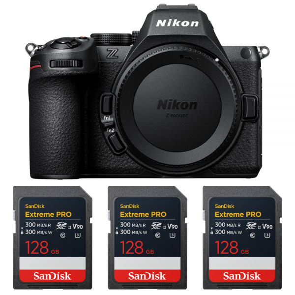 Nikon Z5 II + 3 SanDisk 128GB Extreme PRO UHS-II SDXC-1