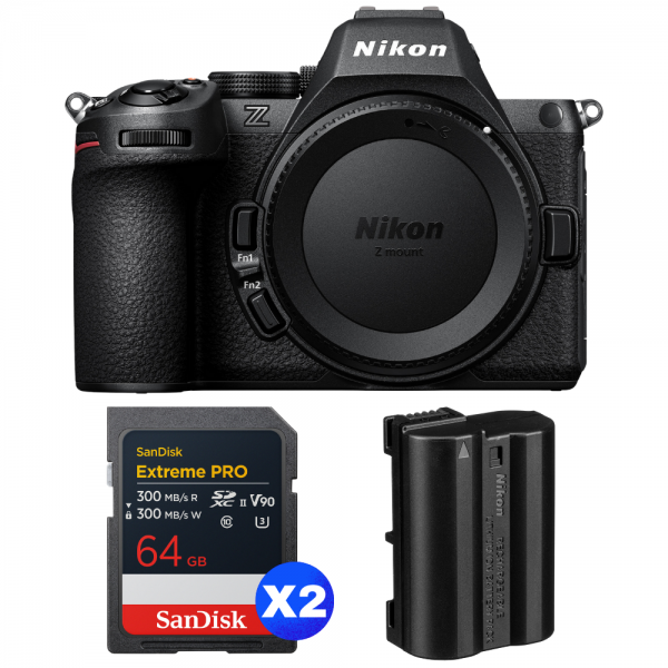 Nikon Z5 II + 2 SanDisk 64GB Extreme PRO UHS-II SDXC + Nikon EN-EL15c-1