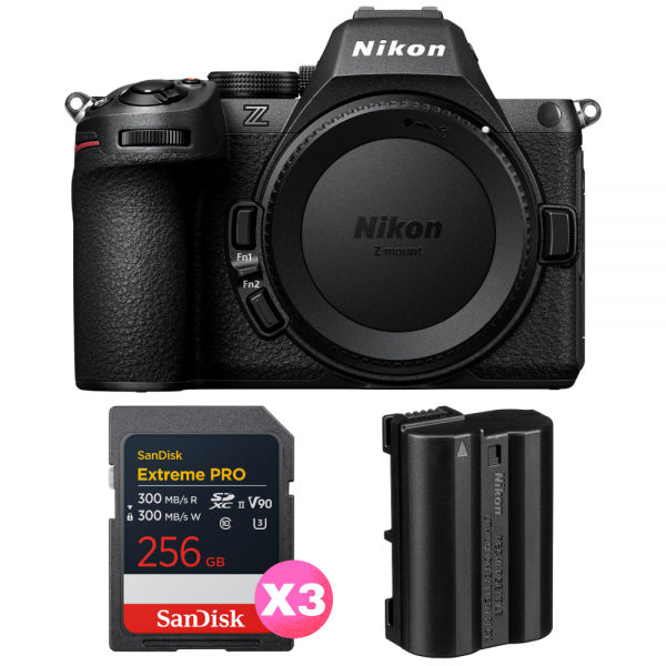 Nikon Z5 II + 3 SanDisk 256GB Extreme PRO UHS-II SDXC + Nikon EN-EL15c-1