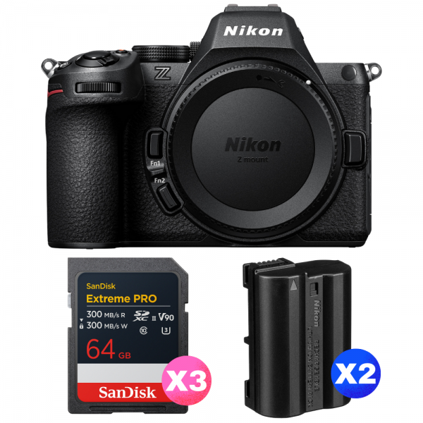 Nikon Z5 II + 3 SanDisk 64GB Extreme PRO UHS-II SDXC + 2 Nikon EN-EL15c-1
