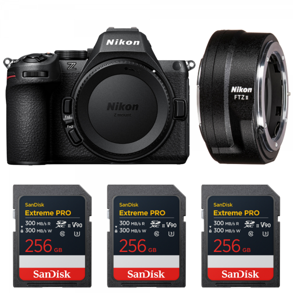 Nikon Z5 II + FTZ II + 3 SanDisk 256GB Extreme PRO UHS-II SDXC-1