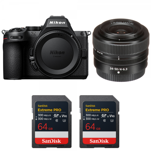 Nikon Z5 II + 24-50mm f/4-6.3 + 2 SanDisk 64GB Extreme PRO UHS-II SDXC-1