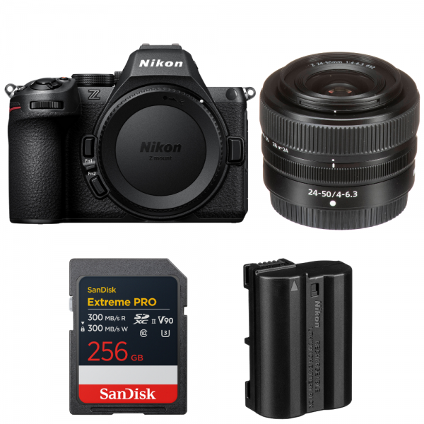 Nikon Z5 II + 24-50mm f/4-6.3 + 1 SanDisk 256GB Extreme PRO UHS-II SDXC + Nikon EN-EL15c-1