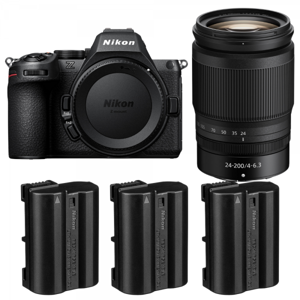 Nikon Z5 II + 24-200mm f/4-6.3 VR + 3 Nikon EN-EL15c-1