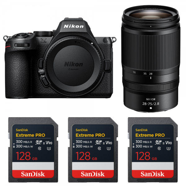 Nikon Z5 II + 28-75mm f/2.8 + 3 SanDisk 128GB Extreme PRO UHS-II SDXC-1