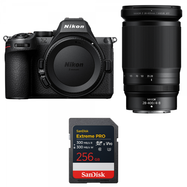 Nikon Z5 II + 28-400mm f/4-8 VR + 1 SanDisk 256GB Extreme PRO UHS-II SDXC-1