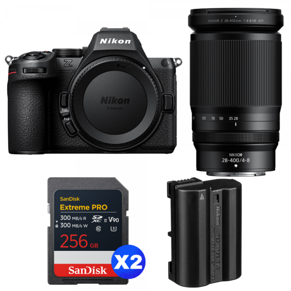 Nikon Z5 II + 28-400mm f/4-8 VR + 2 SanDisk 256GB Extreme PRO UHS-II SDXC + Nikon EN-EL15c-1