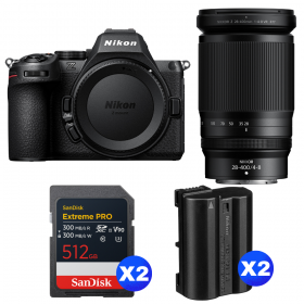 Nikon Z5 II + 28-400mm f/4-8 VR + 2 SanDisk 512GB Extreme PRO UHS-II SDXC + 2 Nikon EN-EL15c-1