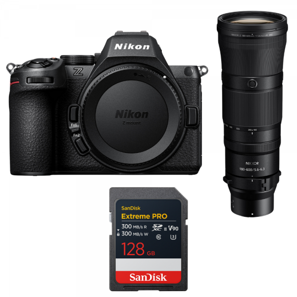 Nikon Z5 II + 180-600mm f/5.6-6.3 VR + 1 SanDisk 128GB Extreme PRO UHS-II SDXC-1