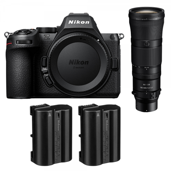 Nikon Z5 II + 180-600mm f/5.6-6.3 VR + 2 Nikon EN-EL15c-1