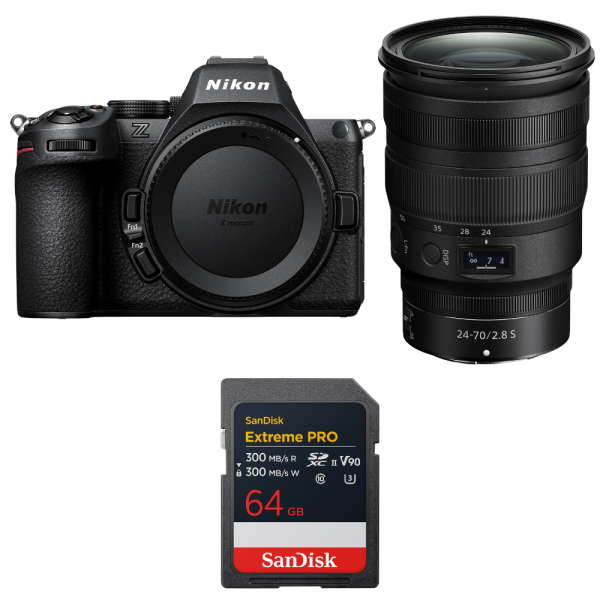 Nikon Z5 II + 24-70mm f/2.8 S + 1 SanDisk 64GB Extreme PRO UHS-II SDXC-1