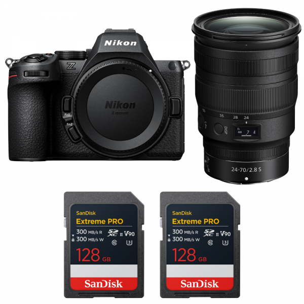 Nikon Z5 II + 24-70mm f/2.8 S + 2 SanDisk 128GB Extreme PRO UHS-II SDXC-1