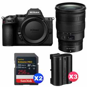 Nikon Z5 II + 24-70mm f/2.8 S + 2 SanDisk 256GB Extreme PRO UHS-II SDXC + 3 Nikon EN-EL15c-1