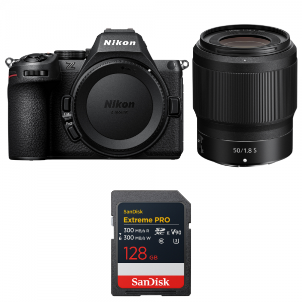 Nikon Z5 II + 50mm f/1.8 S + 1 SanDisk 128GB Extreme PRO UHS-II SDXC-1