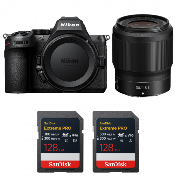 Nikon Z5 II + 50mm f/1.8 S + 2 SanDisk 128GB Extreme PRO UHS-II SDXC-1