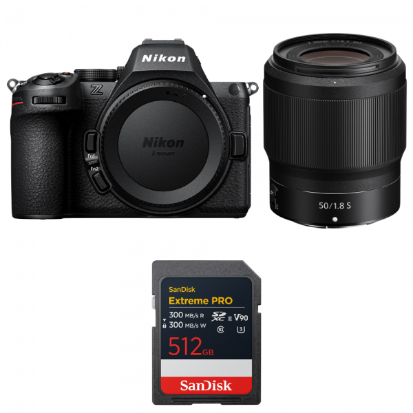 Nikon Z5 II + 50mm f/1.8 S + 1 SanDisk 512GB Extreme PRO UHS-II SDXC-1