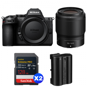 Nikon Z5 II + 50mm f/1.8 S + 2 SanDisk 128GB Extreme PRO UHS-II SDXC + Nikon EN-EL15c-1