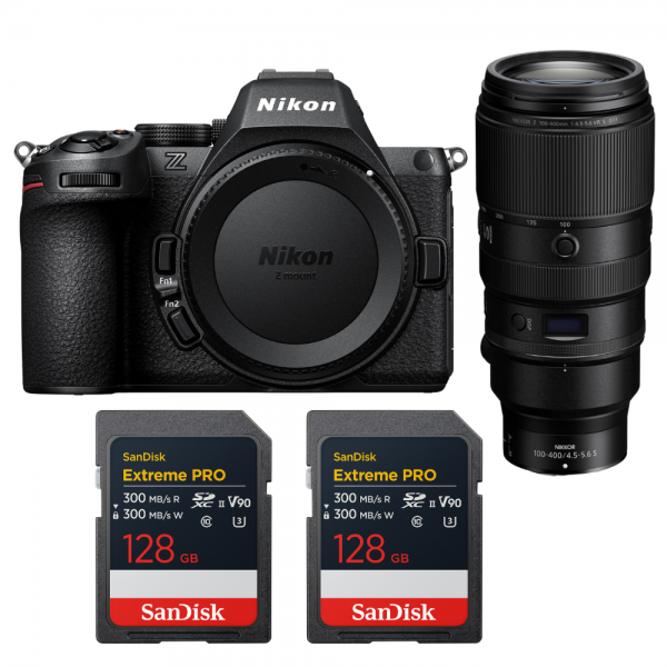 Nikon Z5 II + 100-400mm f/4.5-5.6 VR S + 2 SanDisk 128GB Extreme PRO UHS-II SDXC-1