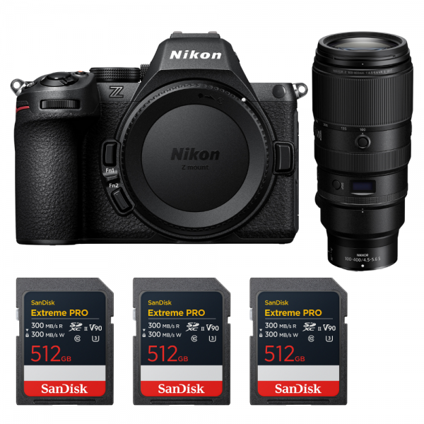 Nikon Z5 II + 100-400mm f/4.5-5.6 VR S + 3 SanDisk 512GB Extreme PRO UHS-II SDXC-1