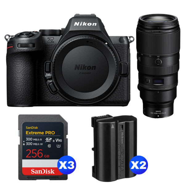 Nikon Z5 II + 100-400mm f/4.5-5.6 VR S + 3 SanDisk 256GB Extreme PRO UHS-II SDXC + 2 Nikon EN-EL15c-1