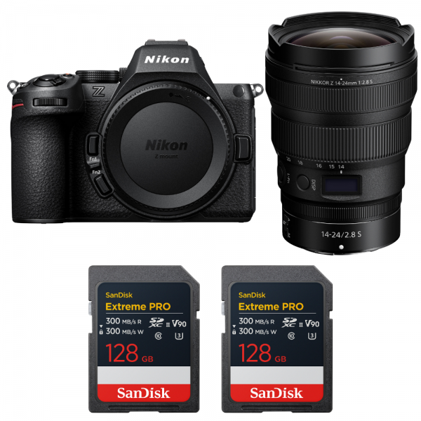 Nikon Z5 II + 14-24mm f/2.8 S + 2 SanDisk 128GB Extreme PRO UHS-II SDXC-1