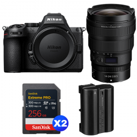 Nikon Z5 II + 14-24mm f/2.8 S + 2 SanDisk 256GB Extreme PRO UHS-II SDXC + Nikon EN-EL15c-1
