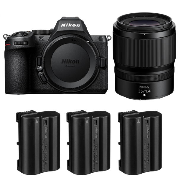 Nikon Z5 II + 35mm f/1.4 + 3 Nikon EN-EL15c-1