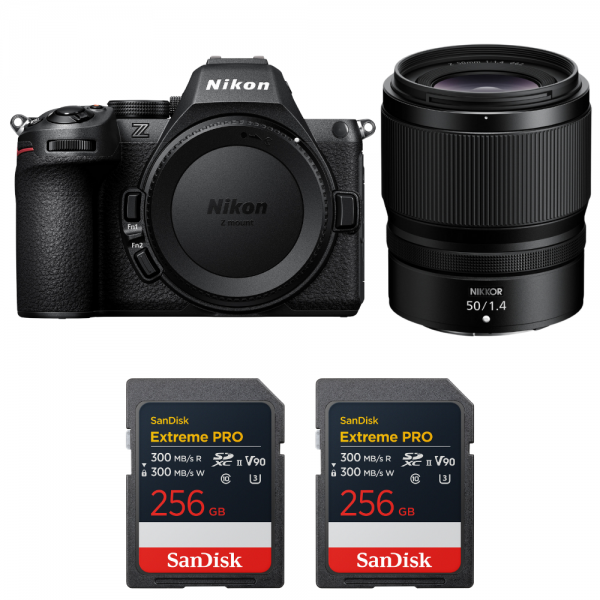 Nikon Z5 II + 50mm f/1.4 + 2 SanDisk 256GB Extreme PRO UHS-II SDXC-1