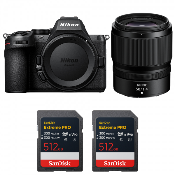 Nikon Z5 II + 50mm f/1.4 + 2 SanDisk 512GB Extreme PRO UHS-II SDXC-1