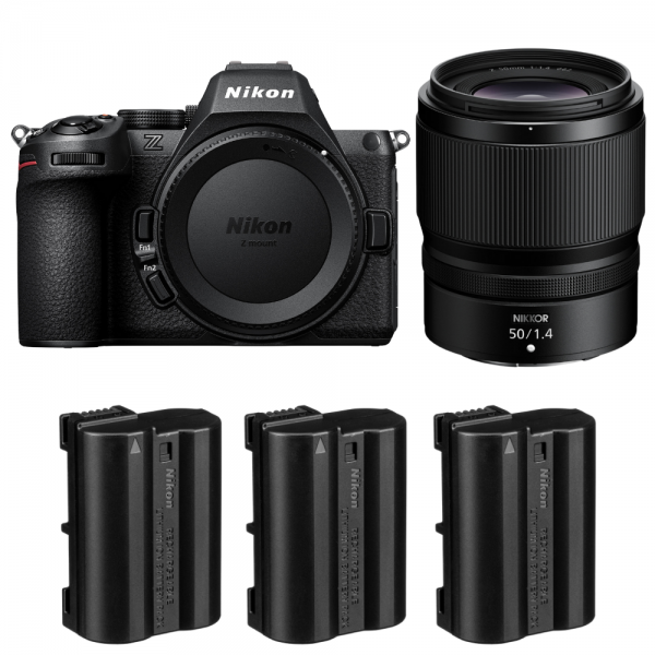 Nikon Z5 II + 50mm f/1.4 + 3 Nikon EN-EL15c-1
